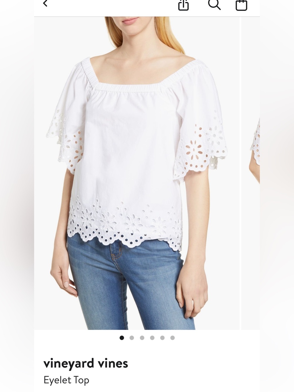 Vineyard Vines white eyelet blouse XS